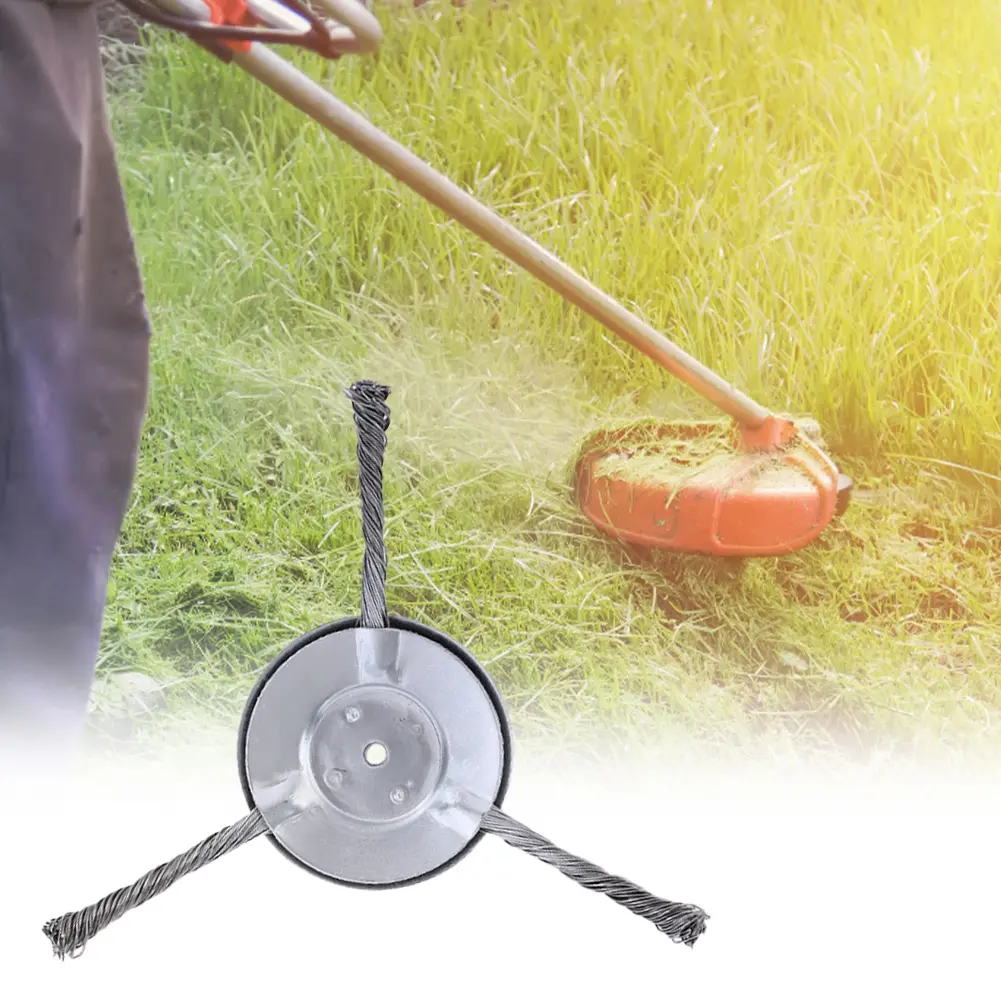 3/6T Steel Wire Grass Trimmer Head Blades Universal Lawn Mower Weed Brush Cutter Head Removal Moss Rust Weeding Gardening Tools