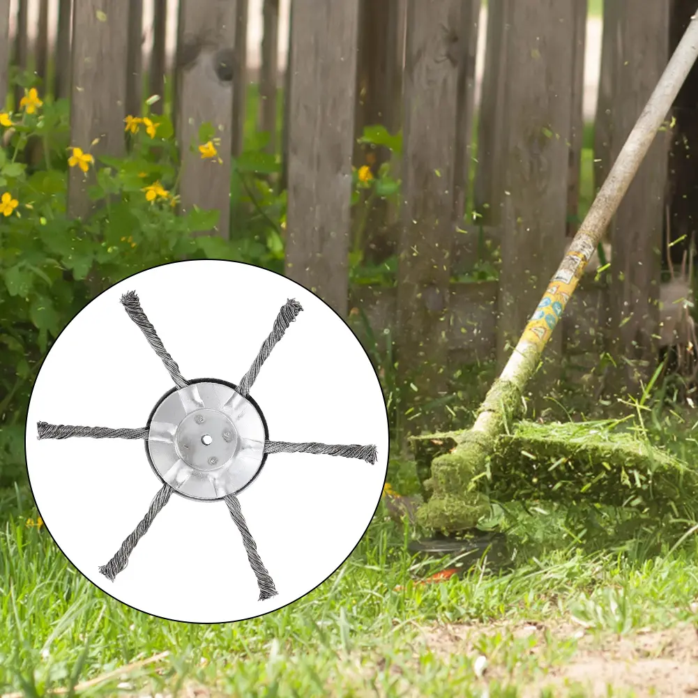 3/6T Steel Wire Grass Trimmer Head Blades Universal Lawn Mower Weed Brush Cutter Head Removal Moss Rust Weeding Gardening Tools