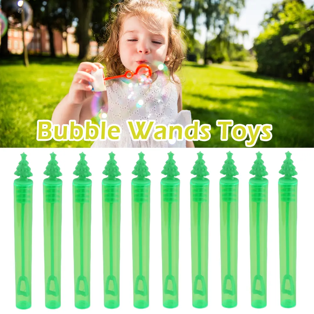 24/10PCS Kindergarten Bubble Wand Tube Empty Bubble Soap Bottle Baby Shower Toy Wedding Gifts For Guests Birthday Party Supplies