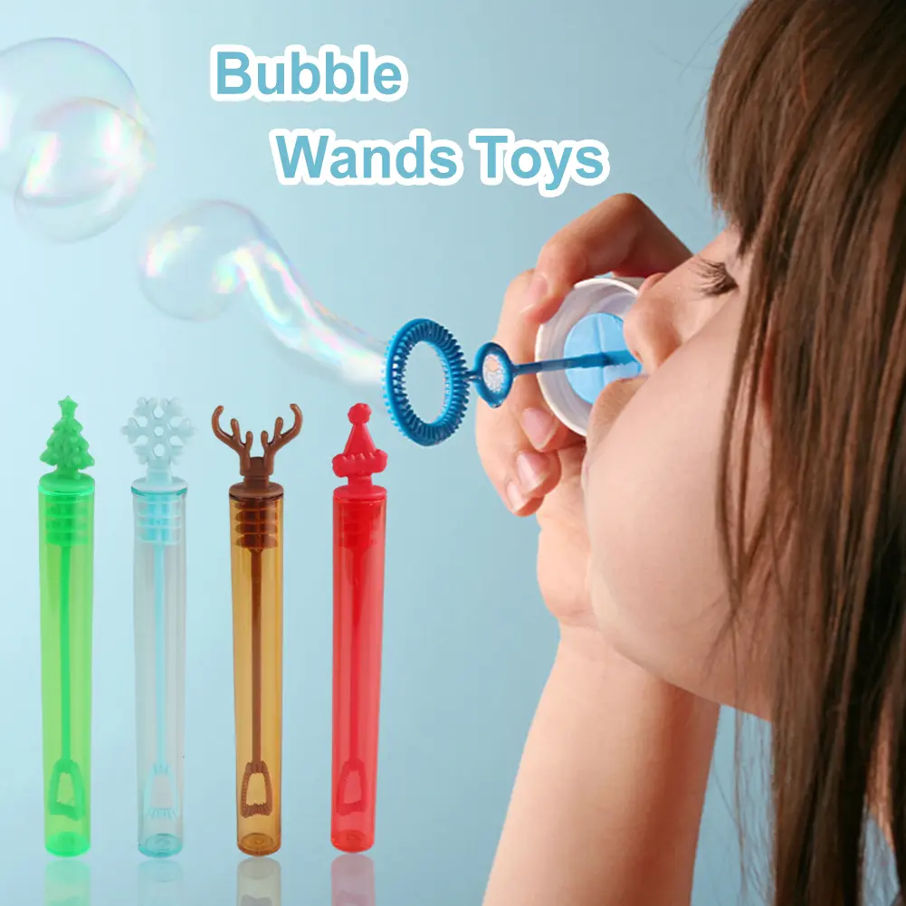 24/10PCS Kindergarten Bubble Wand Tube Empty Bubble Soap Bottle Baby Shower Toy Wedding Gifts For Guests Birthday Party Supplies