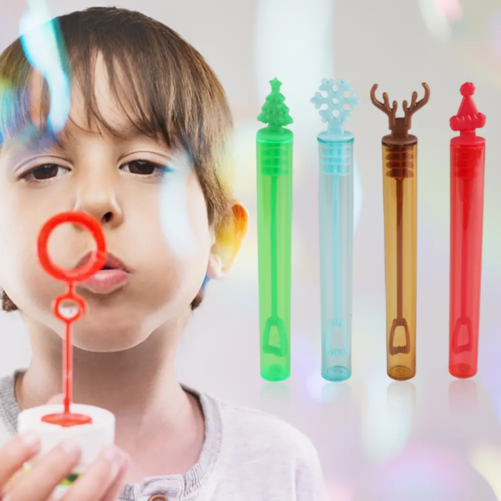 24/10PCS Kindergarten Bubble Wand Tube Empty Bubble Soap Bottle Baby Shower Toy Wedding Gifts For Guests Birthday Party Supplies