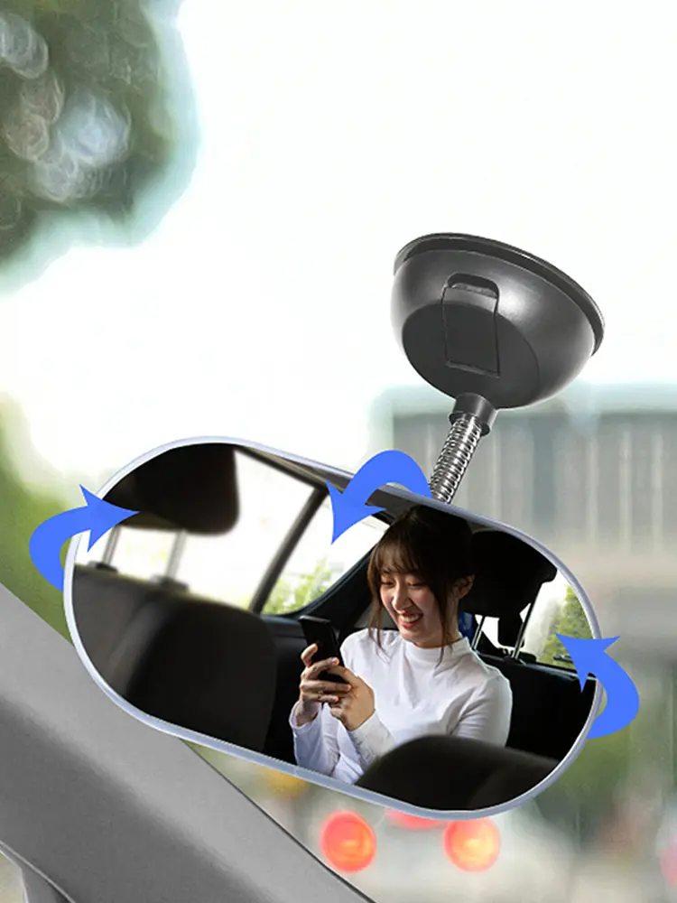 Car Interior Baby Mirror Suction Cup 360 Degrees Rotatable Baby Rear Convex Mirror Adjustable Car Baby Rear Seat Rearview Mirror