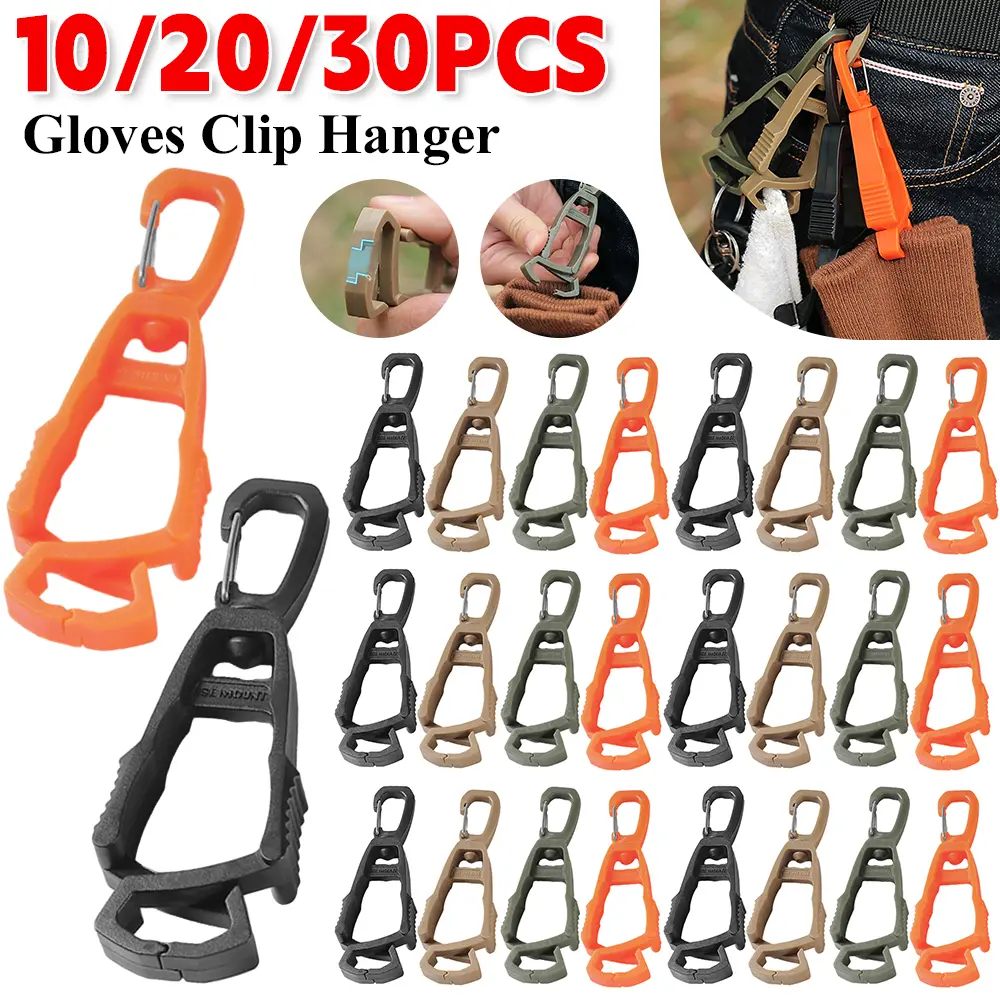 Outdoor Protective Gloves Clips Hanger Multi-purpose Work Glove Guard Safety Plastic Working Gloves Clip Camping Accessories