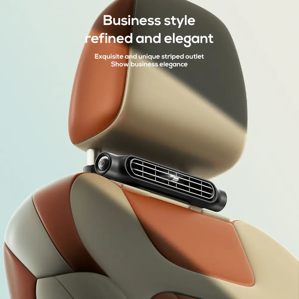 Car Headrest Fan USB Powered Car Seat Fan Backseat Cooling Fan 3 Speeds Adjustable Car Interior Rear Headrest Fan Circulator