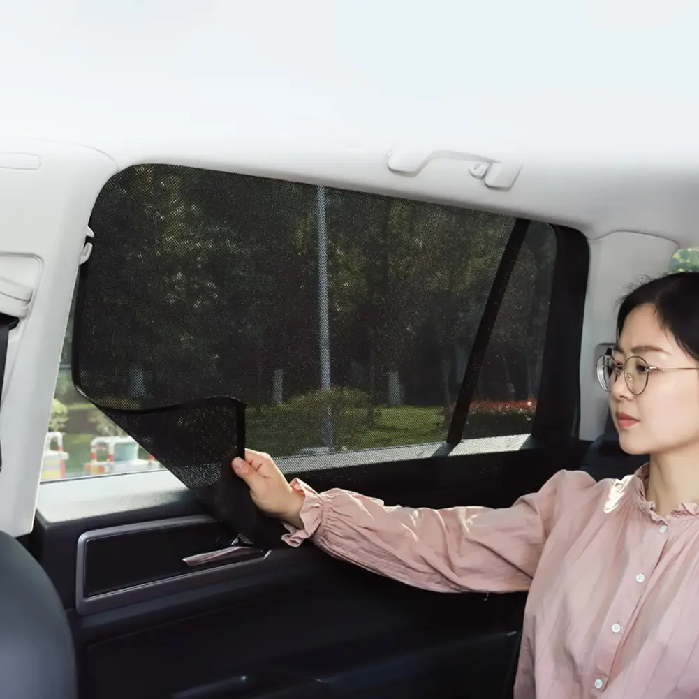 Magnetic Car Sun Shade UV Protection Car Curtain Sunshade Cover Side Front Rear Window Mesh Sun Visor Film Auto Accessories