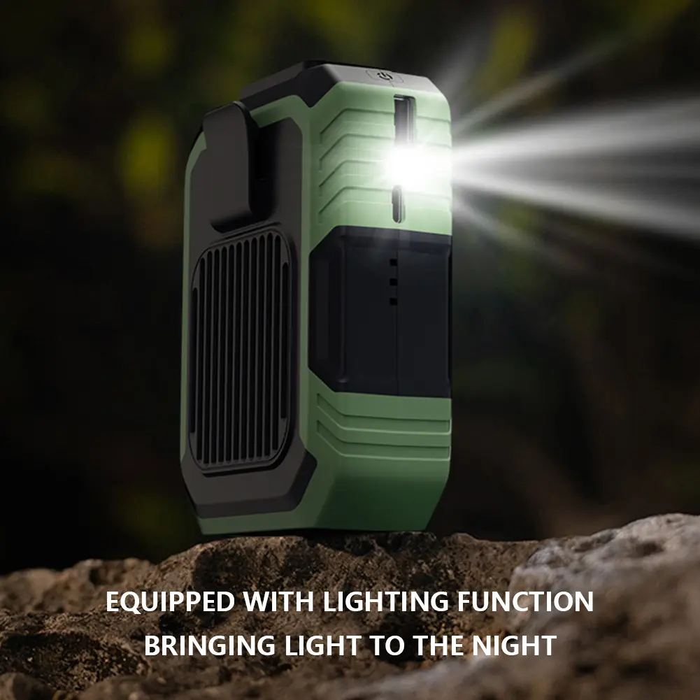 Portable Clip-on Waist Fan USB Rechargeable Cooling Waist Clip Fan Wearable Personal Fan for Outdoor Camping Fishing Working