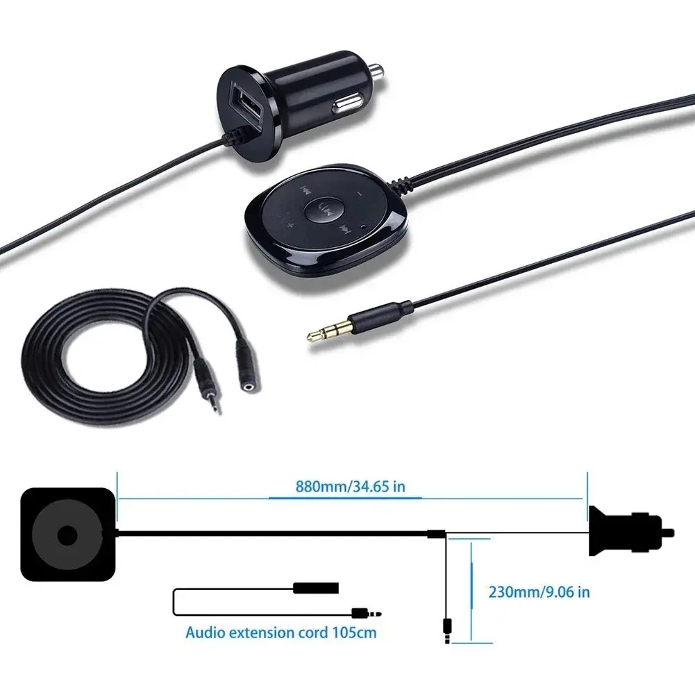 Bluetooth-compatible Adapter Audio Receiver 3.5mm AUX Audio Music Receiver Adapter for Car Stereo with AUX IN Auto Accessories