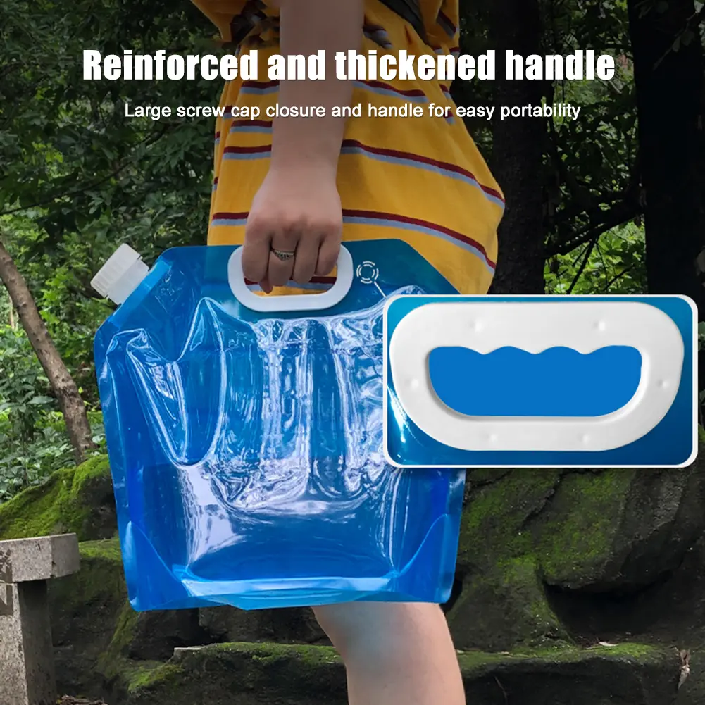5/10L Foldable Camping Water Bags Outdoor Portable Folding Water Bucket Collapsible Water Bottle Bag for Picnic BBQ Camping Gear