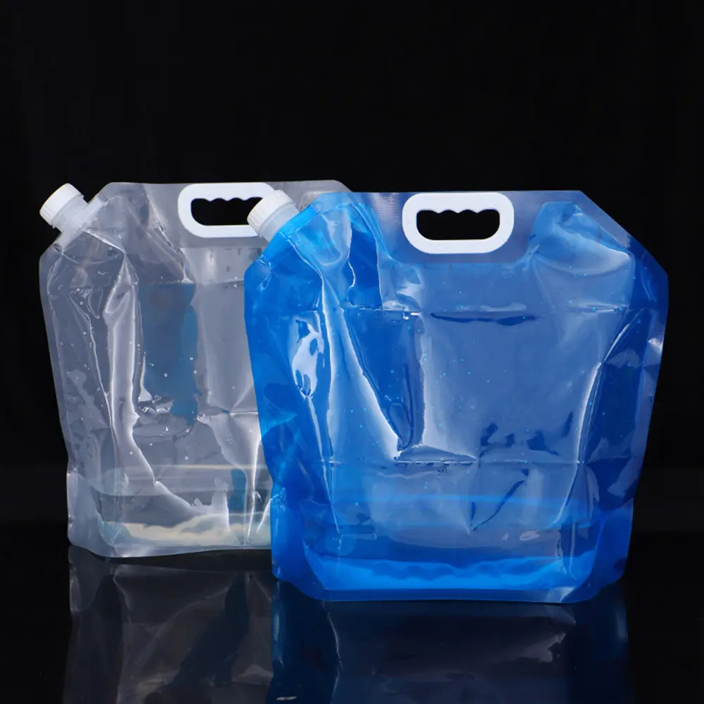 5/10L Foldable Camping Water Bags Outdoor Portable Folding Water Bucket Collapsible Water Bottle Bag for Picnic BBQ Camping Gear