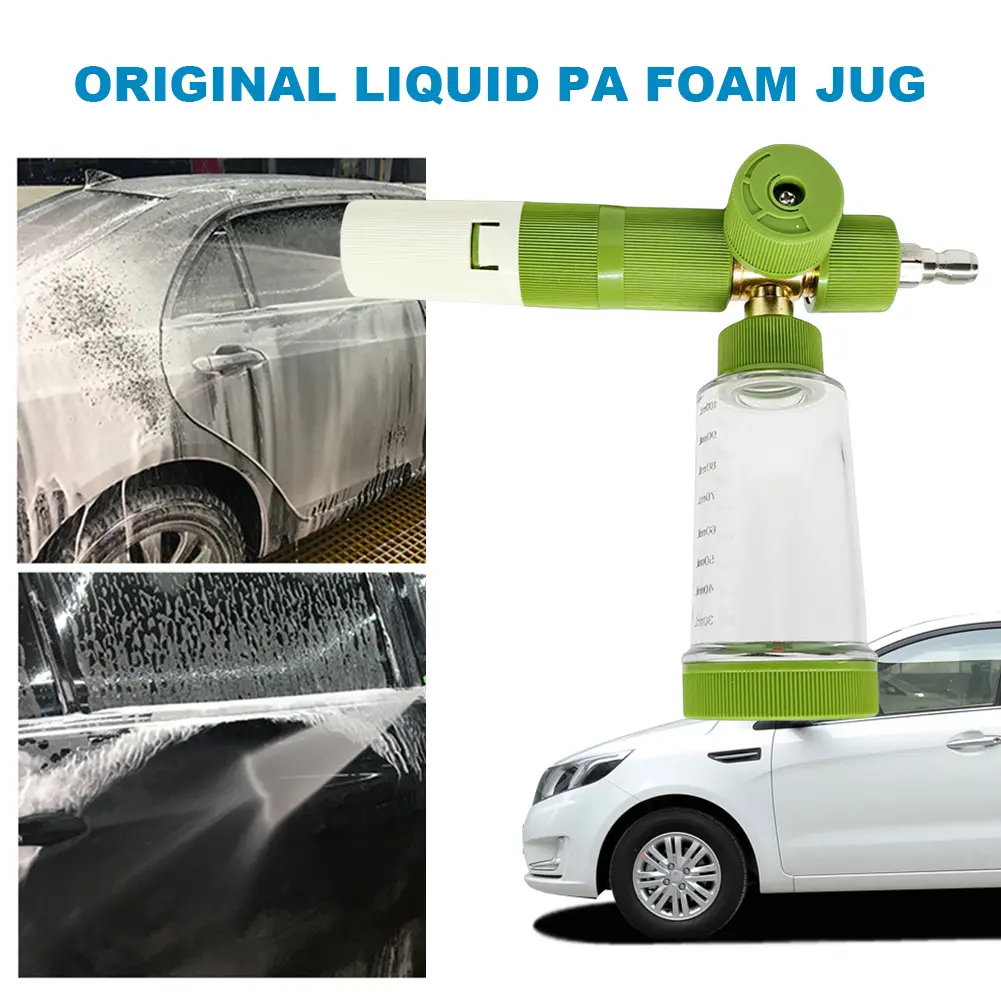 2/1PC 100ml Water Foam Pot with 1/4 Inch Quick Connector 4500PSI Adjustable Pressure Washer Gun Car Wash Liquid Foam Sprayer Pot