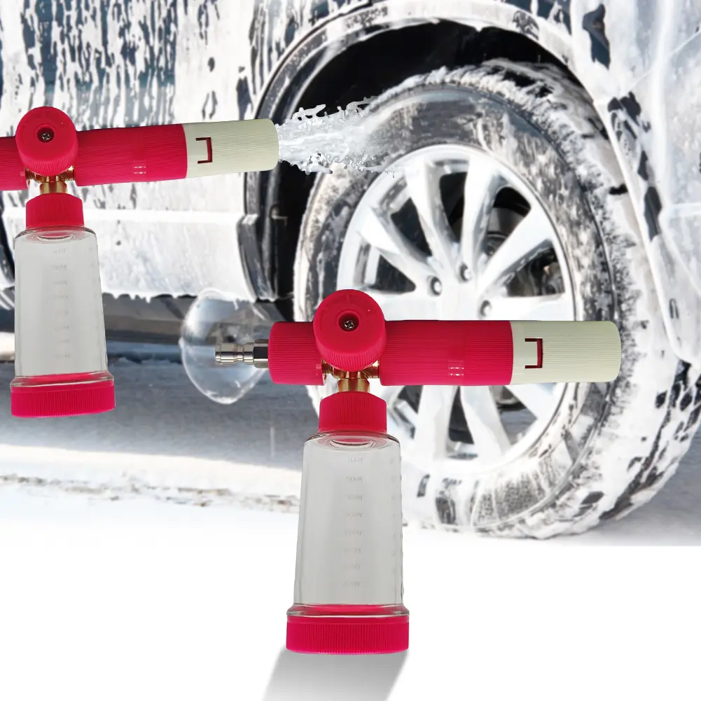 2/1PC 100ml Water Foam Pot with 1/4 Inch Quick Connector 4500PSI Adjustable Pressure Washer Gun Car Wash Liquid Foam Sprayer Pot