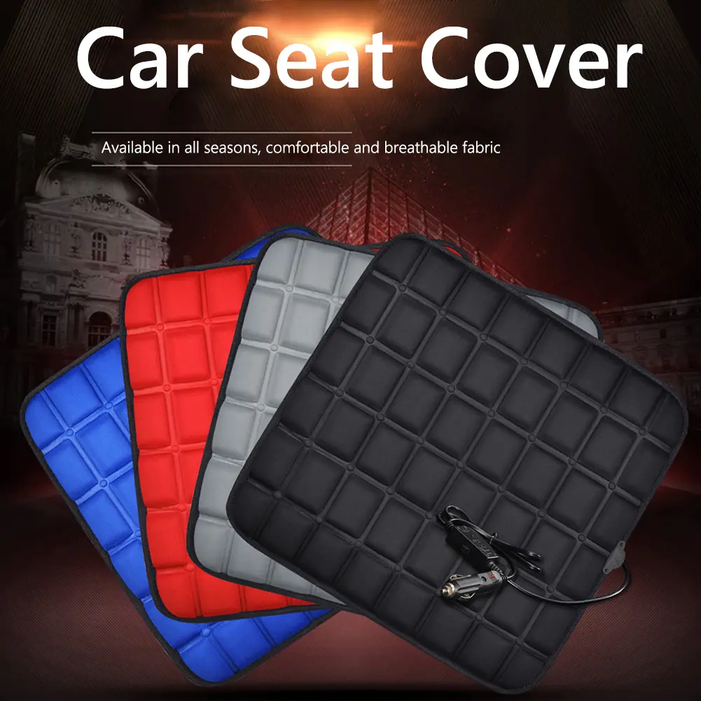 12V Car Seat Heated Cover Electric Heating Pads 40W Adjustable Temperature Heated Car Seat Cushion Non-slip Auto Seat Warmer Mat