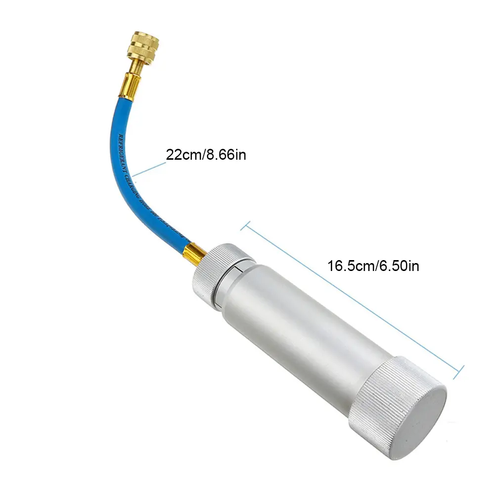 Car Oil Injection Tool 1/4 Inch Sae Auto Oil Dye Injector R134A Refrigerant Fluid Filler Tube for Vehicle Home Air Conditioner