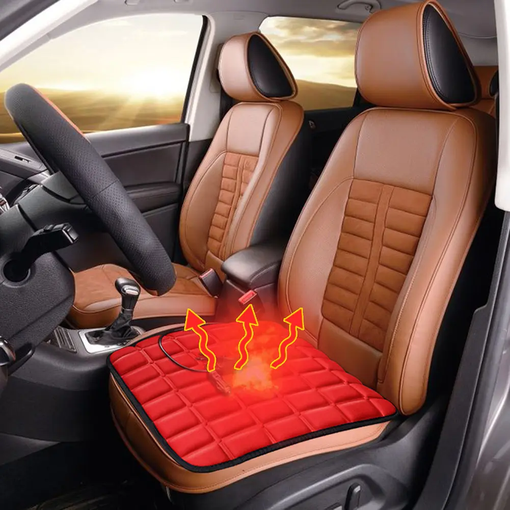 12V Car Seat Heated Cover Electric Heating Pads 40W Adjustable Temperature Heated Car Seat Cushion Non-slip Auto Seat Warmer Mat
