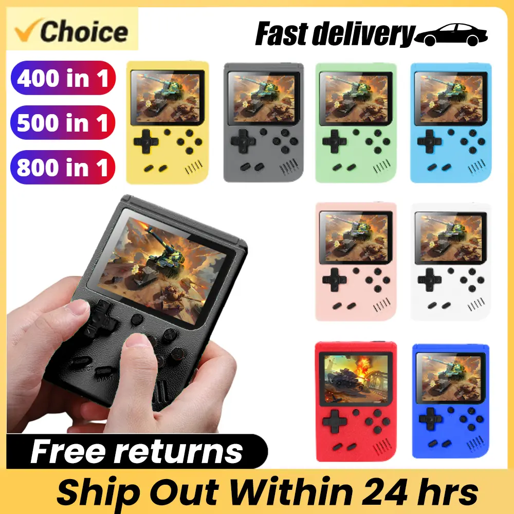 3.0 Inch Color LCD Retro Handheld Game Console Portable Mini Handheld Video Game Player Built-in 400/500/800 Games for Kids Gift