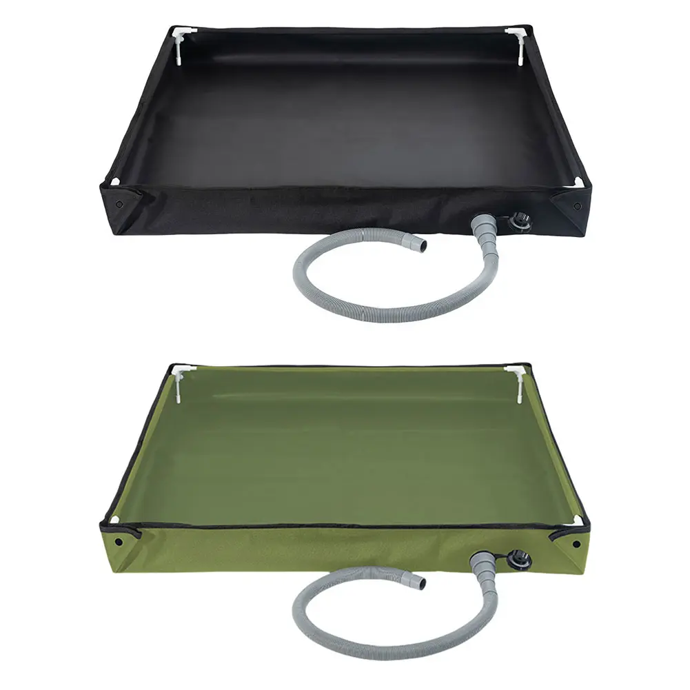 Foldable Camping Shower Pan Portable Shower Trays Floor Base with Drain Hose Camping Tent Shower Base for Indoor Outdoor Bathing
