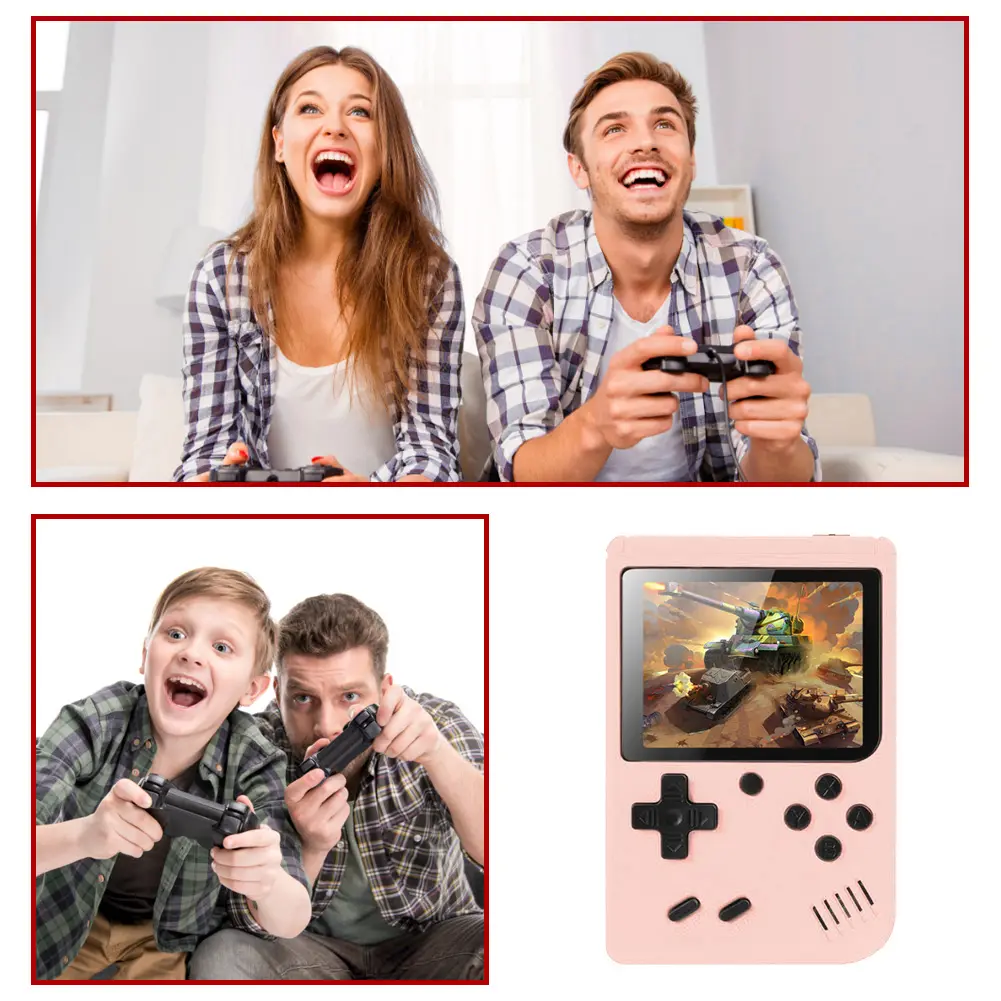 3.0 Inch Color LCD Retro Handheld Game Console Portable Mini Handheld Video Game Player Built-in 400/500/800 Games for Kids Gift