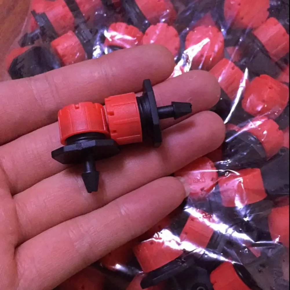 100-1000pcs Adjustable Drip Irrigation Droppers Rotating Sprinklers 1/4'' Emitter Dripper For Micro Balcony Yard Watering System