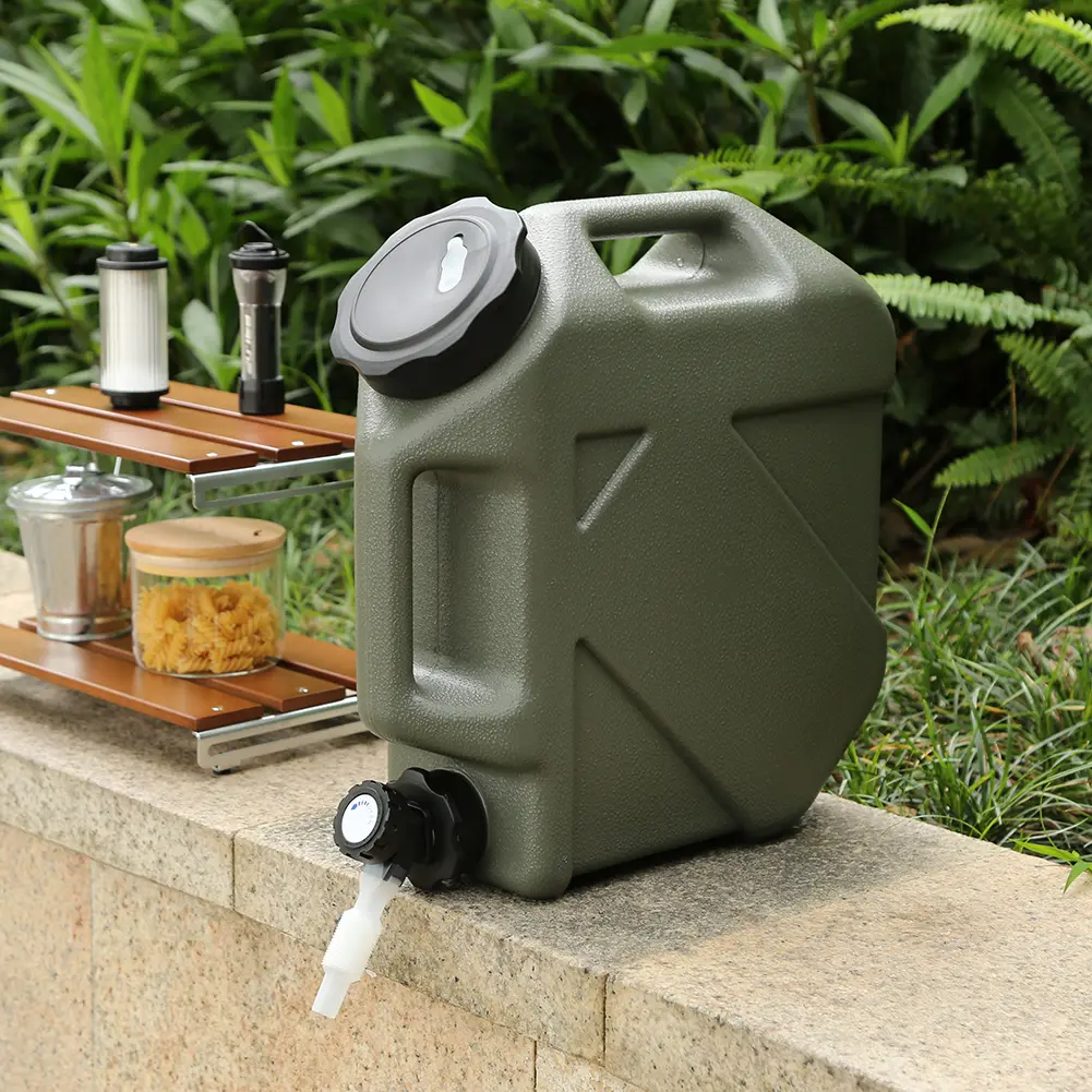 Outdoor Water Bin 10L Large Capacity Camping Bucket Water Storage with Detachable Faucet No Leakage for Camping Picnic Hiking