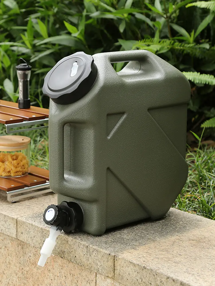 Outdoor Water Bin 10L Large Capacity Camping Bucket Water Storage with Detachable Faucet No Leakage for Camping Picnic Hiking