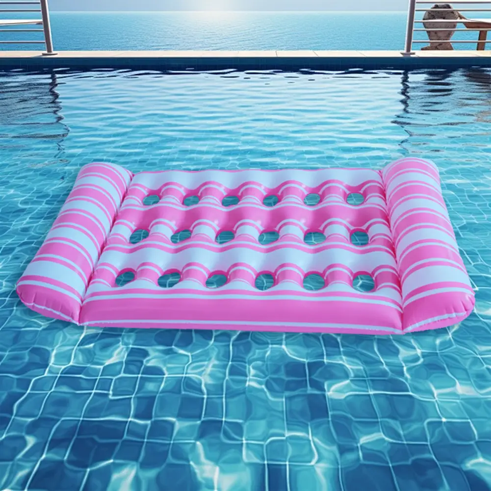 Hammock Recliner Chair Portable Inflatable Water Sleeping Bed Foldable Swimming Pool Air Mattress for Swimming Pool Party