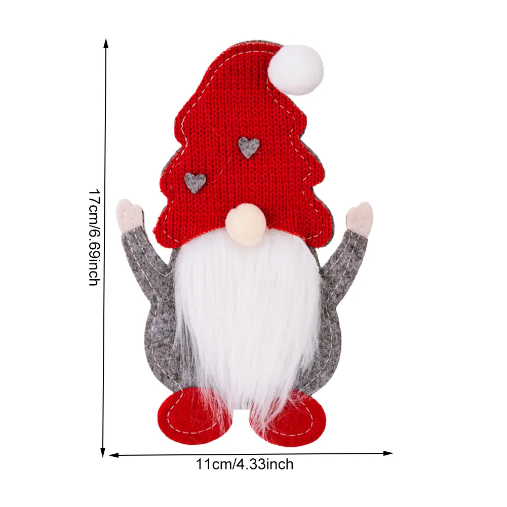 Christmas Tableware Holder Santa Claus Tableware Storage Bags Festival Theme Non-Woven Cloth New Year Party Dinner Decoration