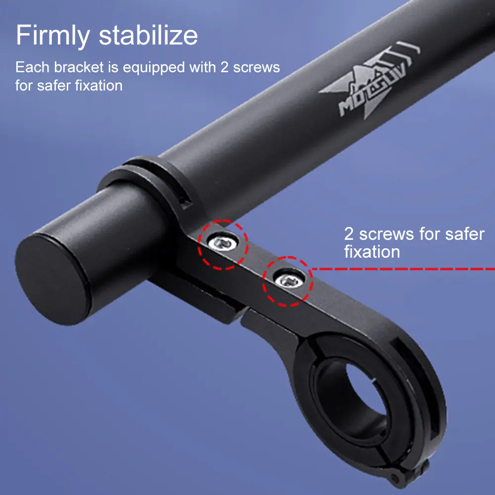 Bicycle Handlebar Extended Bracket Aluminum Alloy Handlebar for MTB Bike Headlight Mount Bar Holder Bicycle Accessories 10-30cm