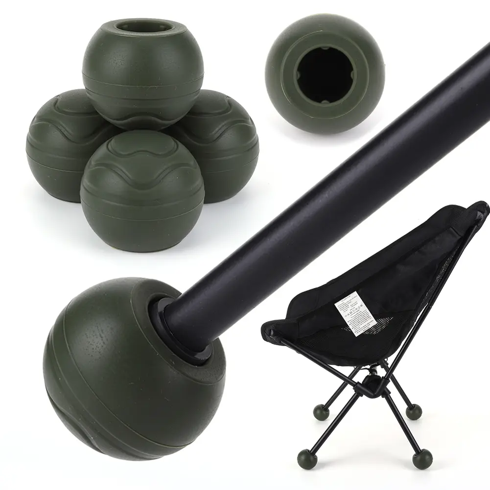 4Pcs Stabilizing Rubber Ball Feet Anti Slip Outdoor Chair Leg Tips Ball Cap Shock Absorption for Rugged and Uneven Surfaces