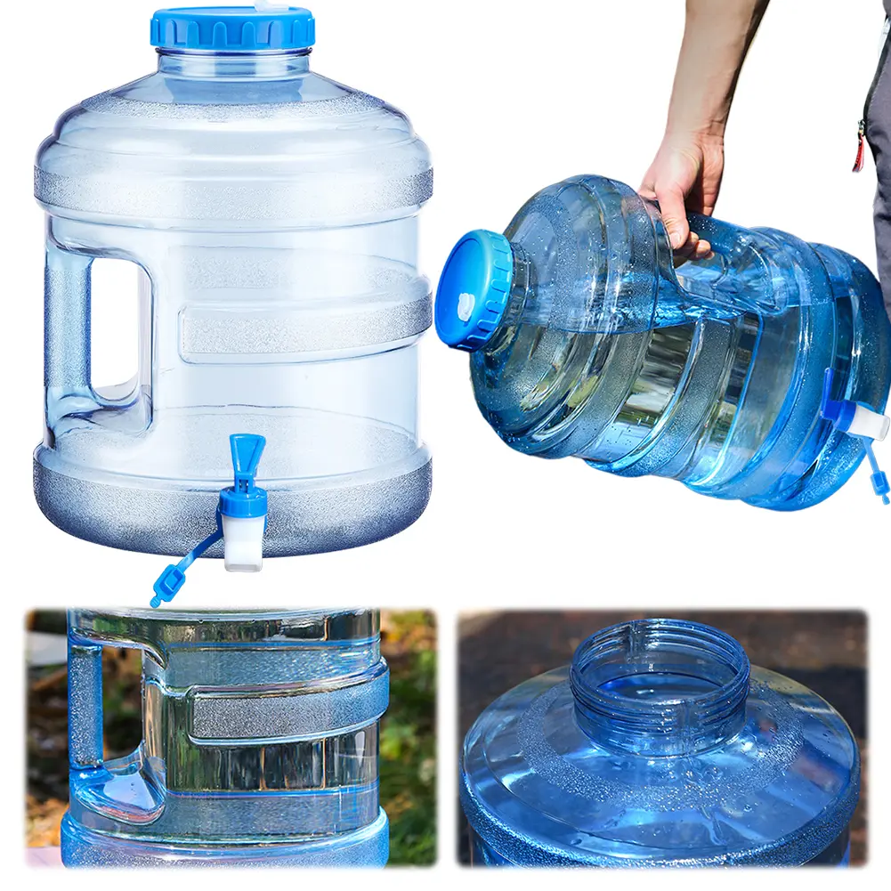 11.3L Water Storage Container Large Capacity Mineral Water Barrel Dustproof Camping Water Bucket for Self-Driving Tour