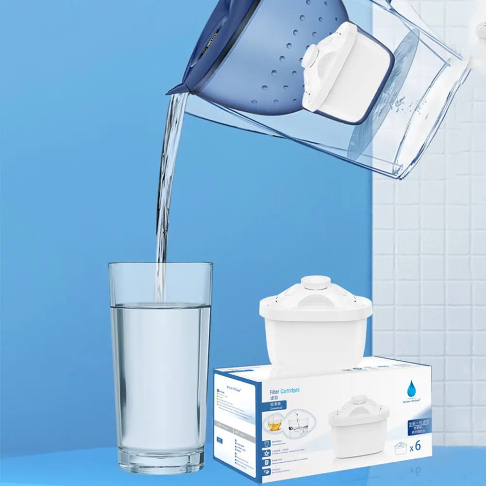 5-1PC Water Filter Jug Cartridges Reducing Limescale Chlorine Replacement Water Filter Cartridge Drinking Water Purifier Filters