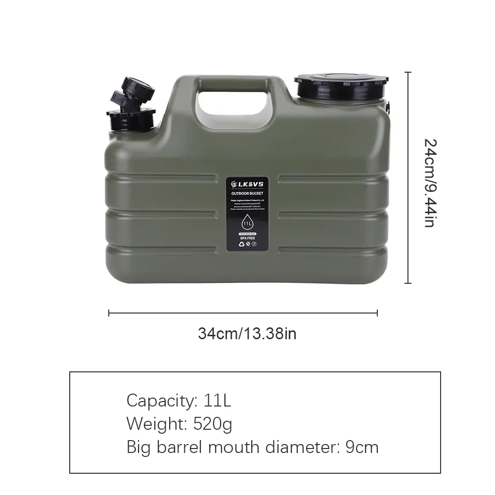 3 Gallon Water Storage Tank No Leakage Water Storage Carrier BPA Free Water Tank for Camping Car Outdoor Hiking Picnic Emergency