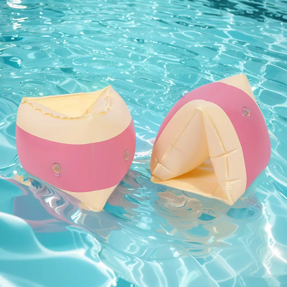 2pcs Kids Arm Floats Sleeve PVC Inflatable Armbands Pool Games Arm Rings Swimming Pool Floater Swim Tube Summer Water Play Toys