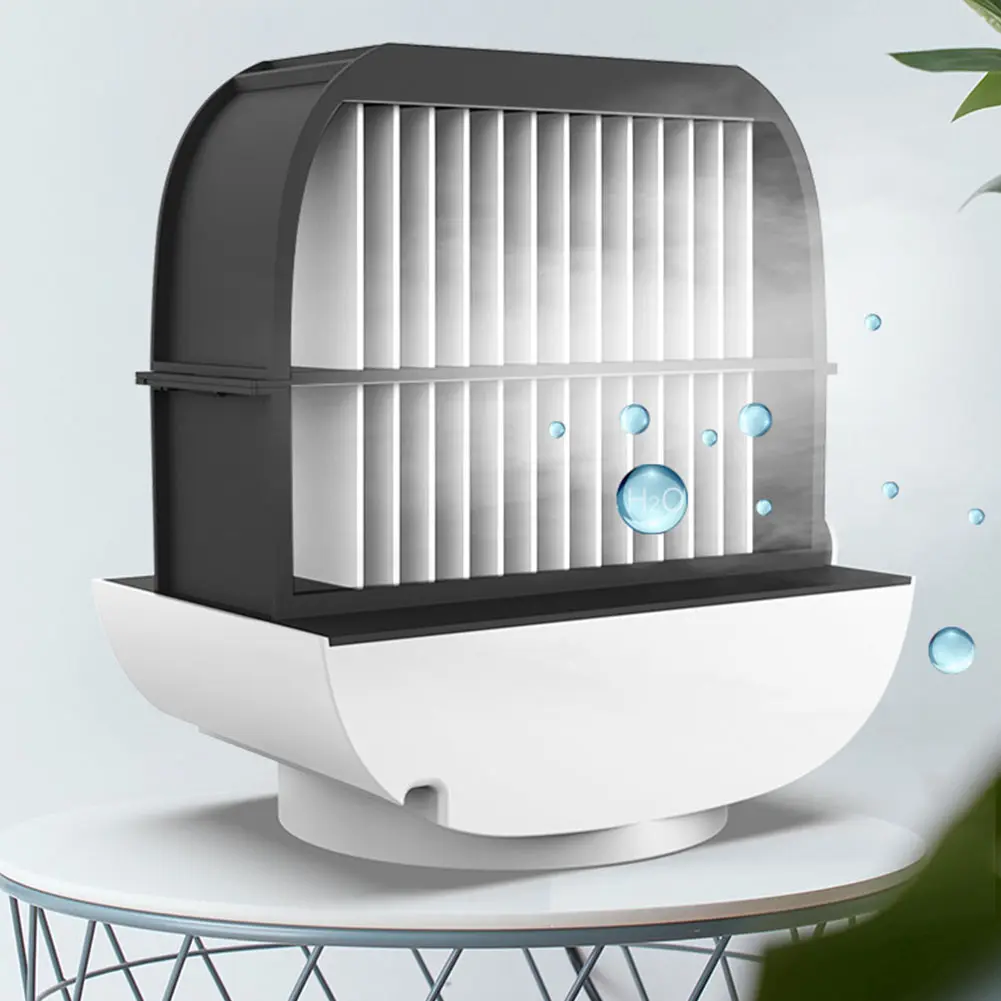 Water Cooling Desk Fan Portable Air Conditioning Fan with Spray Humidification Air Conditioner Electric Fan for Home Office