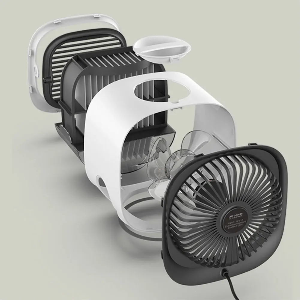 Water Cooling Desk Fan Portable Air Conditioning Fan with Spray Humidification Air Conditioner Electric Fan for Home Office