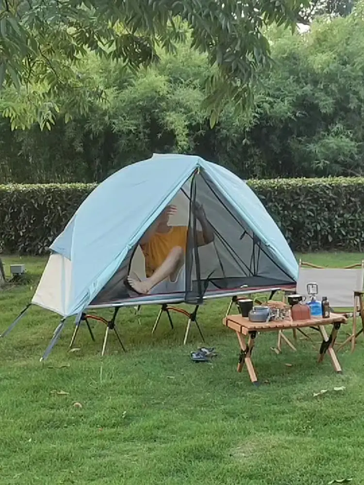 Outdoor Off The Ground Tent Portable Fishing Tent Single Person Waterproof UV Resistant Used with Bed Hiking Survival Equipment