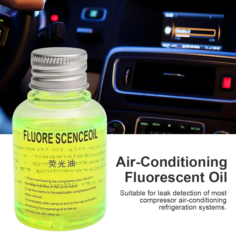 UV Dye Agent UV Dye Oil Car Air-Conditioning Fluorescent Oil Dye Fluorescent Oil Leak Detector Test for R134A R404A Refrigerants