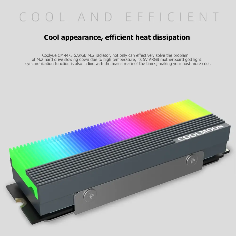 GPU Water Cooling System Waterblock CM-M7S ARGB SSD Heatsink Cooler M.2 2280 Solid State Hard Disk Radiators