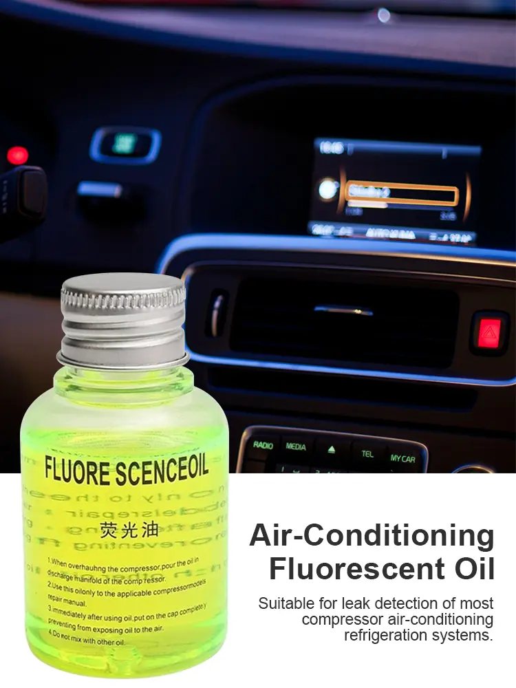 UV Dye Agent UV Dye Oil Car Air-Conditioning Fluorescent Oil Dye Fluorescent Oil Leak Detector Test for R134A R404A Refrigerants