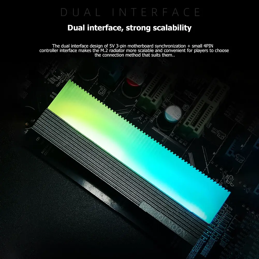 GPU Water Cooling System Waterblock CM-M7S ARGB SSD Heatsink Cooler M.2 2280 Solid State Hard Disk Radiators
