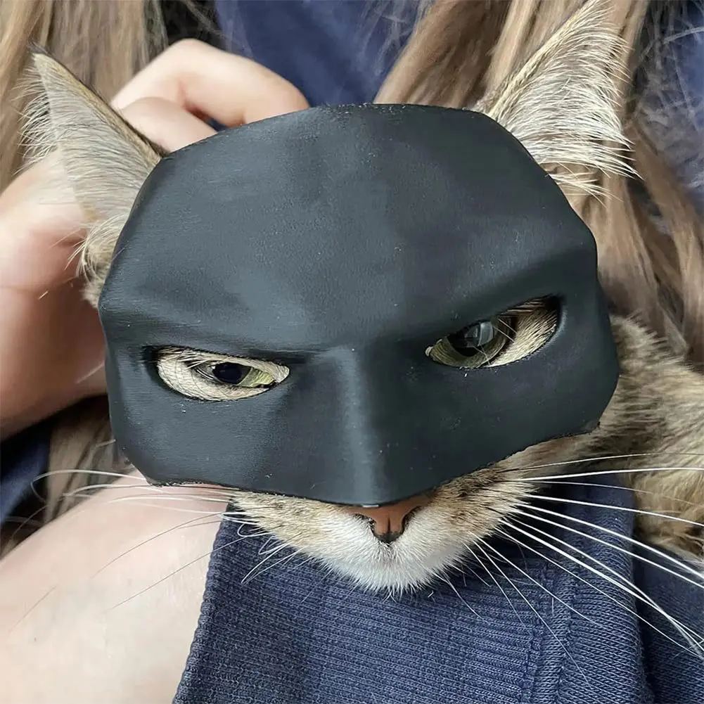 1-5PCS Half Face Black Bat Mask Black Bat Cat Avenger Mask Costume Cosplay Cat Mask Super Cool Pet Toys Halloween Decorations