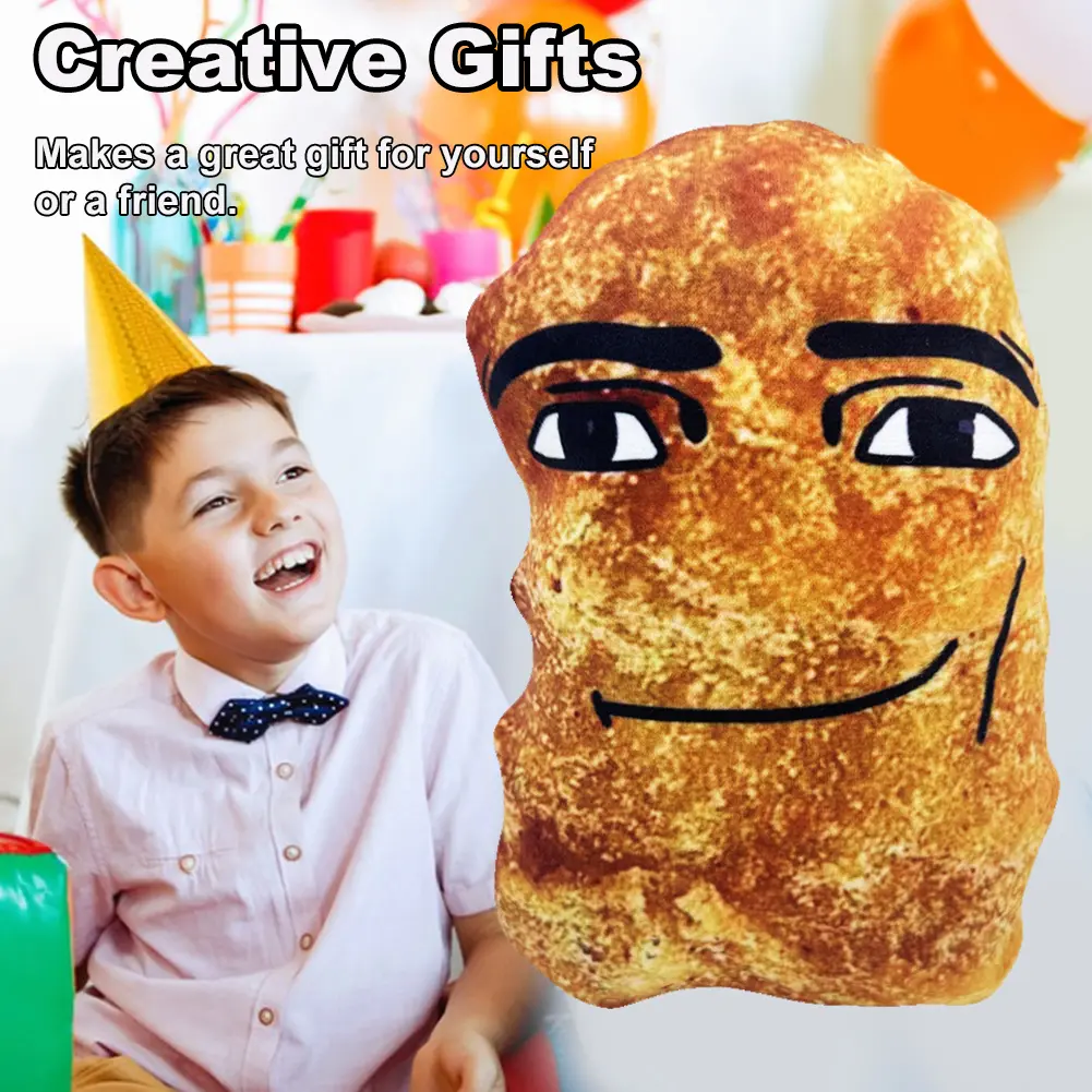 Chicken Nuggets Meme Plushies Toy Cotton Eye Joe Plush Chicken Drumsticks Funny Big Chicken Block Plush Pillow Birthday Gifts