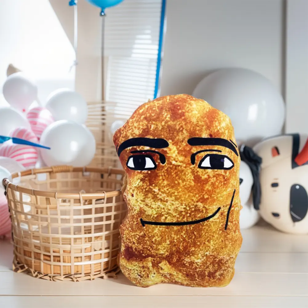 Chicken Nuggets Meme Plushies Toy Cotton Eye Joe Plush Chicken Drumsticks Funny Big Chicken Block Plush Pillow Birthday Gifts