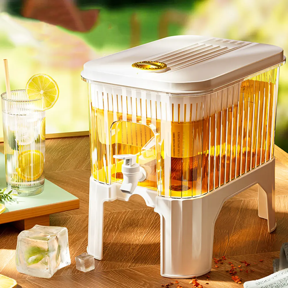 1/2PCS Cold Water Pitcher Fridge Beverage Dispenser Detachable Base 4.5L Cold Water Jug with Faucet Portable Juice Jug for Home
