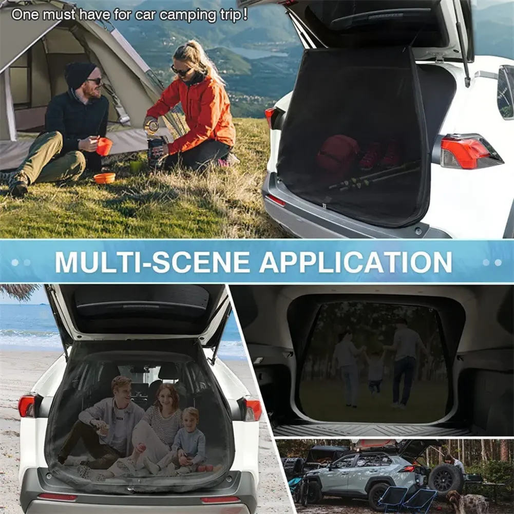 Trunk Sunshade Cover Mesh Car Sunshade Screen UV Protection Car Sunshade Mosquito Net for Self Driving Tour for Outdoor Camping