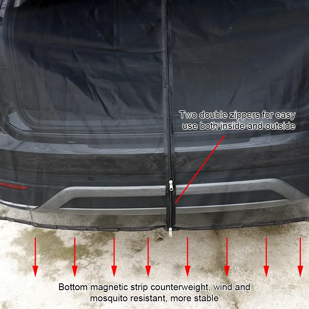 Trunk Sunshade Cover Mesh Car Sunshade Screen UV Protection Car Sunshade Mosquito Net for Self Driving Tour for Outdoor Camping