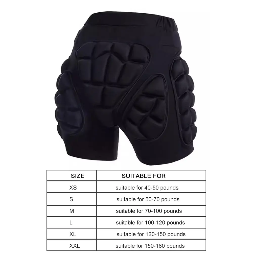 3D Protective Padded Shorts Breathable Winter Snowboard Butt Pad Guard EVA Short Pants Ski Ice Skating Roller Snowboard Gear