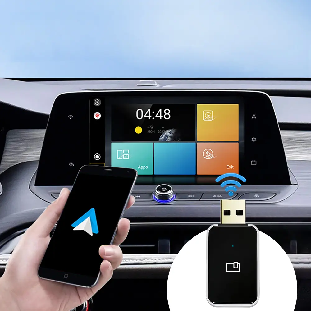 Wireless CarPlay Android Auto Mini Box BT WiFi AI Box Adapter Android 11+ System Voice Assistant for Wired CarPlay Android Cars