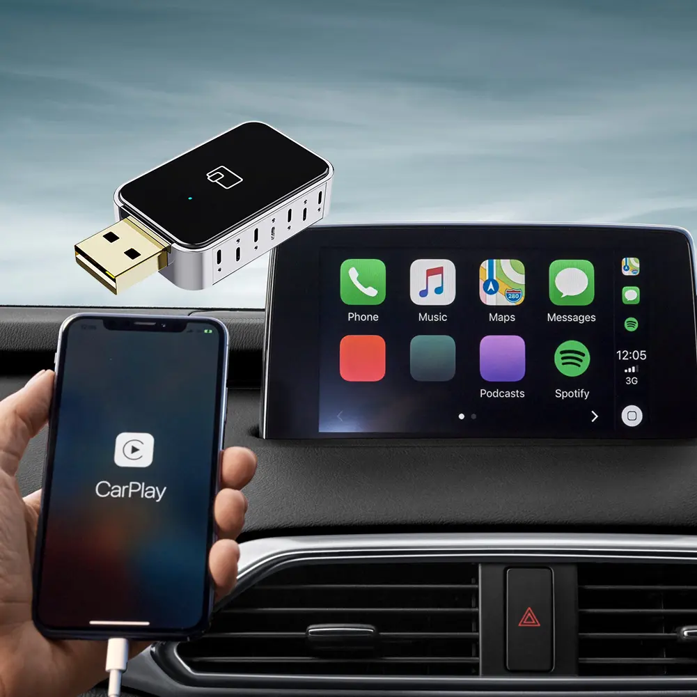 Wireless CarPlay Android Auto Mini Box BT WiFi AI Box Adapter Android 11+ System Voice Assistant for Wired CarPlay Android Cars