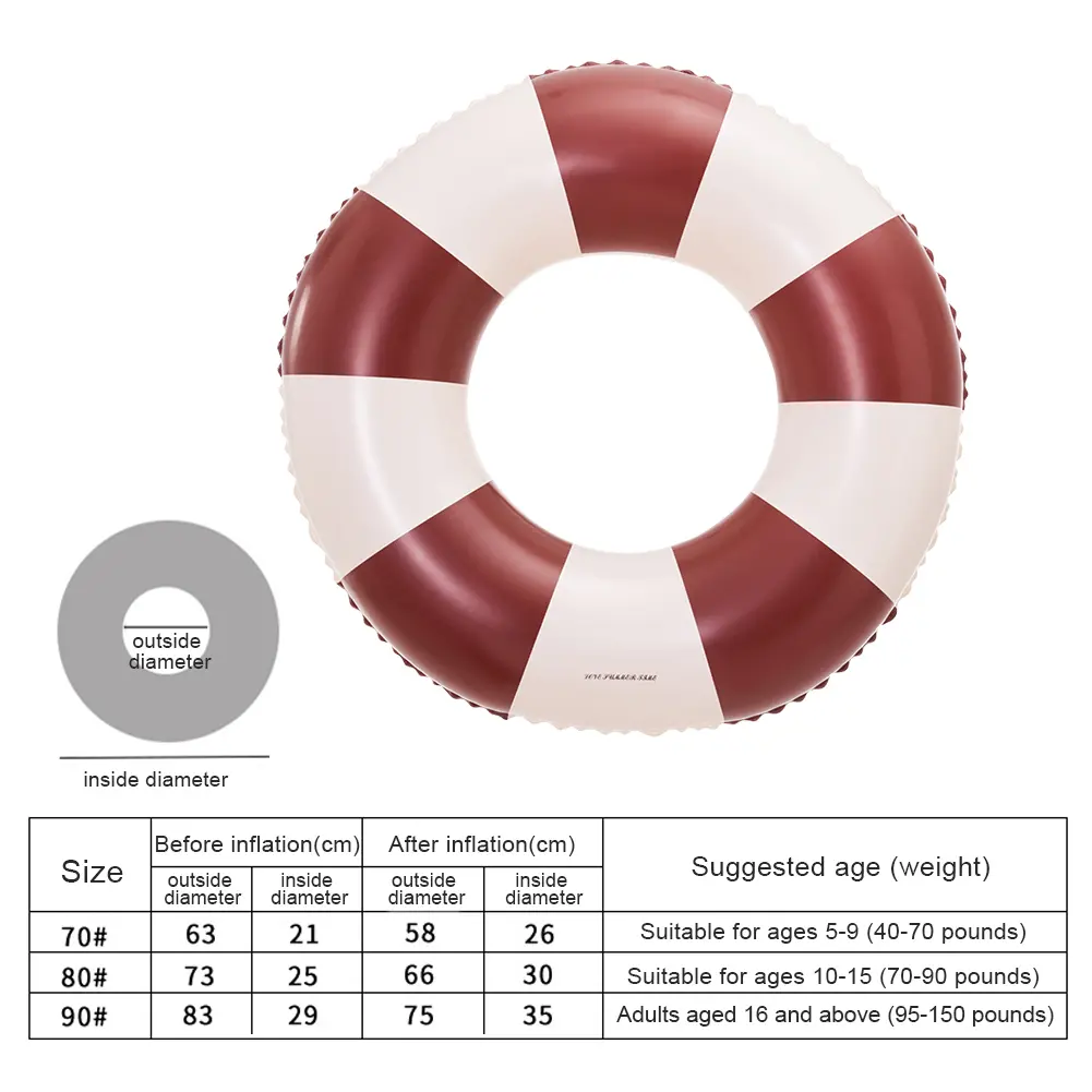 Inflatable Swim Ring Inflatable PVC Swimming Pool Floats Leakproof Blow Up Swim Tube Pool Accessory Summer Beach Water Amusement