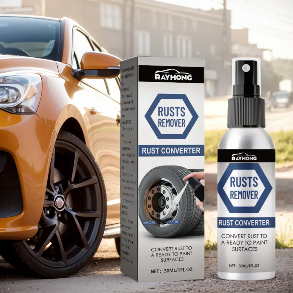 30ML Multi Purpose Rust Remover Spray Car Iron Powder Cleaning Super Rust Remover Cleaner Iron Powder Removal Spray